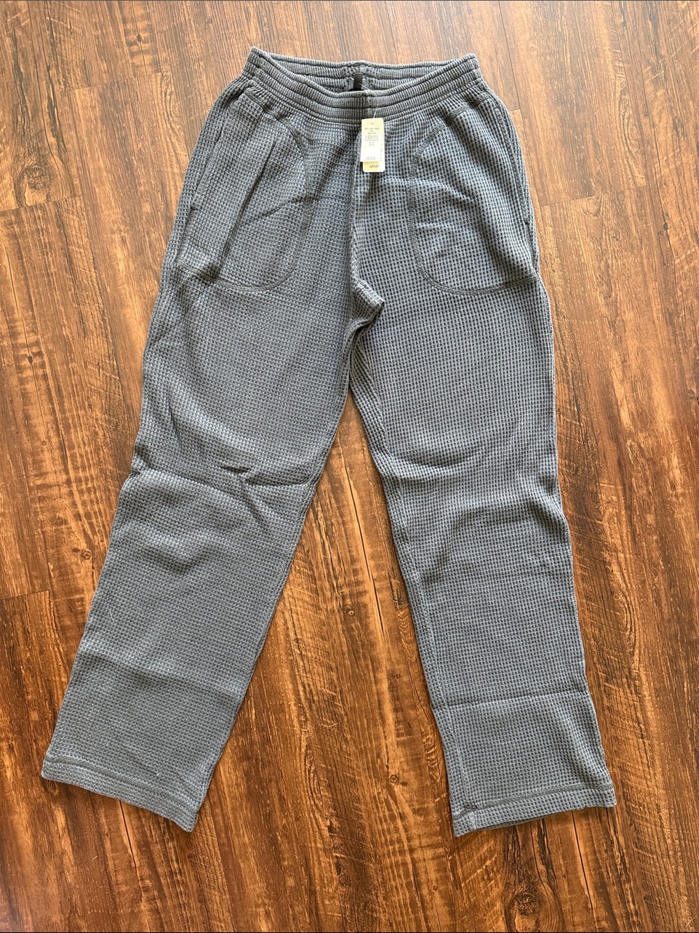 aerie Gray Waffle Knit Jogger Pants